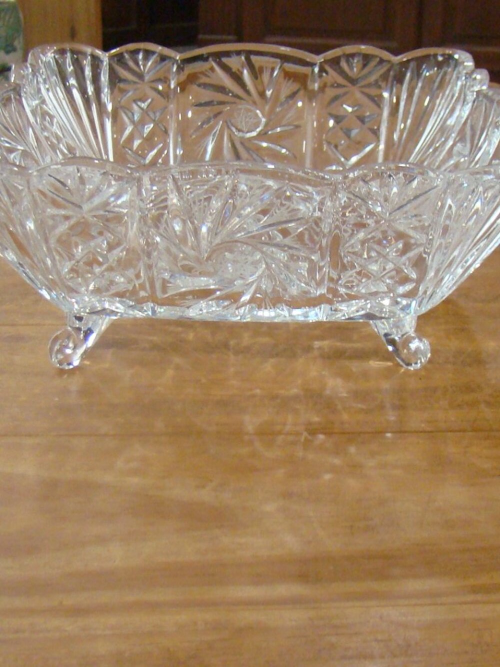 vintage footed square candy dish - Mint Conditon
